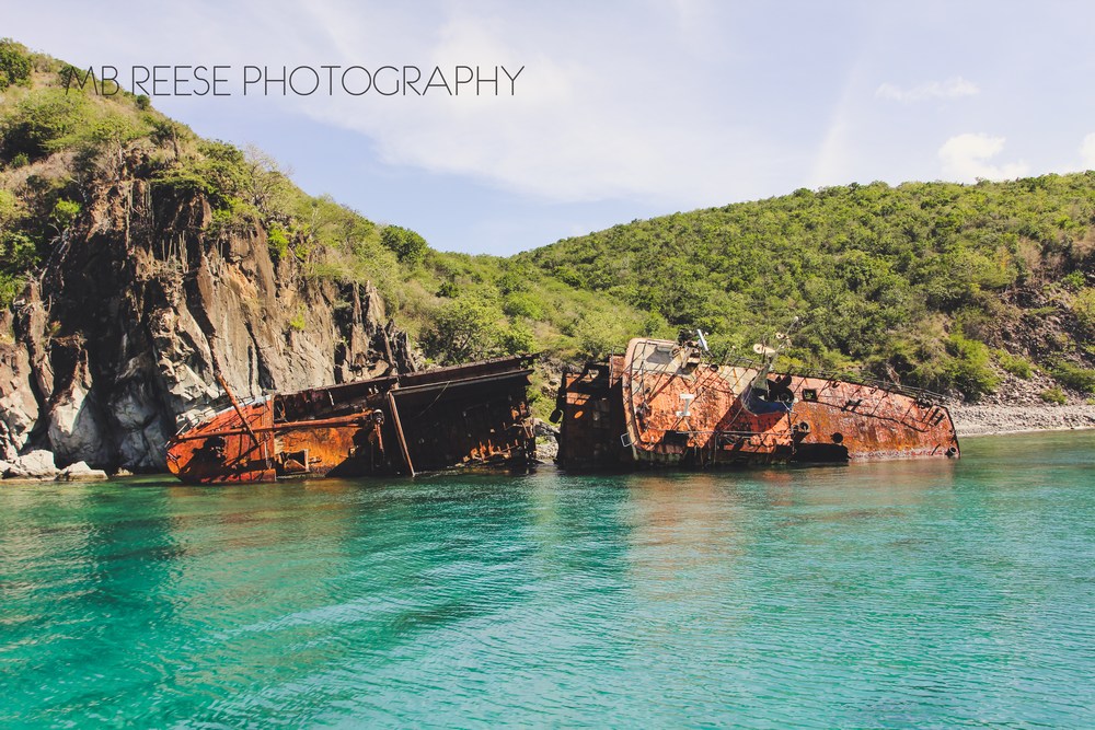 Sunken ship in Shitten Bay, St. Kitts Sunken Ship in Shitten Bay, St. Kitts